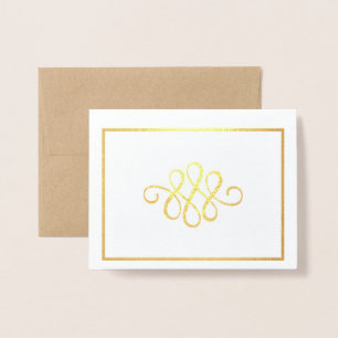 Simply Elegant Gold or Silver Ornament Foil Card