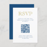 Simply Elegant Gold Vertical QR Code RSVP Card<br><div class="desc">This trendy insert card features bold lettering on the front along with your customized QR code.  Add your text using the template form.  Change the font,  layout and colours using the advanced editing menu.</div>