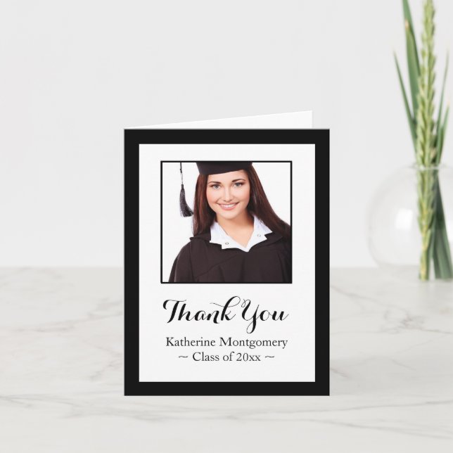Simply Elegant Graduate Thank You Card (Front)