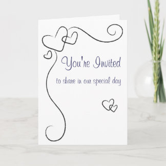 Simply Elegant Heart Wedding Invitation