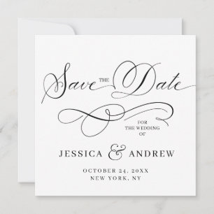 Simply Elegant Lettering Wedding Save the Date