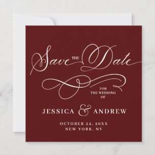 Simply Elegant Lettering Wedding Save the Date