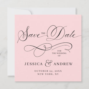 Simply Elegant Lettering Wedding Save the Date