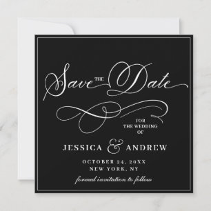 Simply Elegant Lettering Wedding Save the Date