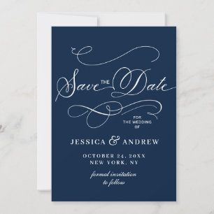 Simply Elegant Lettering Wedding Save the Date