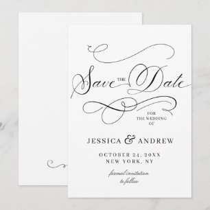 Simply Elegant Lettering Wedding Save the Date