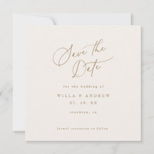 Simply Elegant Minimalist Save The Date Photo Card