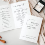 Simply Elegant Minimalist Wedding Ceremony Program<br><div class="desc">Note that the cards arrive flat,  and you'll need to Fold Down the Middle to convert them to folded papers.
If you need help or matching items,  please contact me.</div>