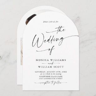 Simply Elegant Minimalist Wedding QR code Photo Invitation