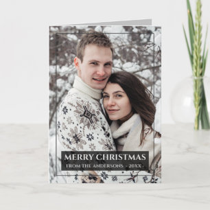 Simply Elegant Modern Christmas Photo Classic Card