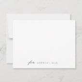 Simply Elegant Modern Personalized Stationery Card (Front)