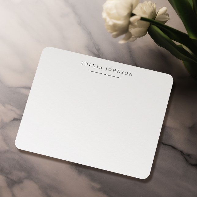Simply Elegant Modern Personalized Stationery Card (Simply Elegant Modern Personalized Stationery Note Card)