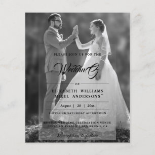 Simply Elegant Modern Photo Front & Back Wedding F Flyer