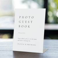 Simply Elegant Modern Wedding Photo Guest Book