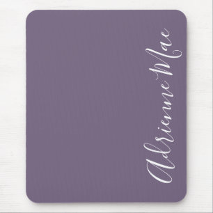 Simply Elegant Name Purple Personalized Mouse Pad