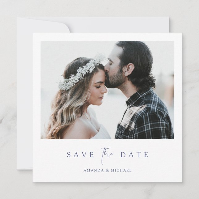 Simply Elegant Photo Wedding Save the Date Invitat (Devant)