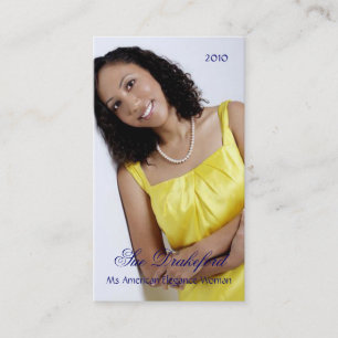 Simply Elegant Profile Pageant Business Card