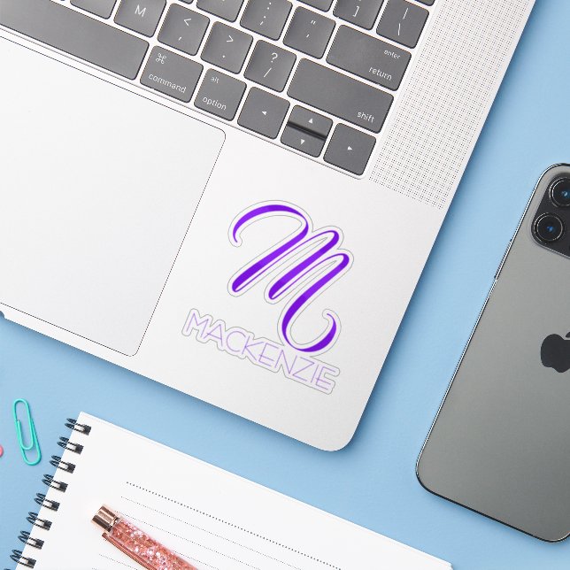 Simply Elegant Purple Custom Personalized (Laptop w/ iPhone)