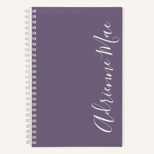 Simply Elegant Purple Grape Personalized Notebook