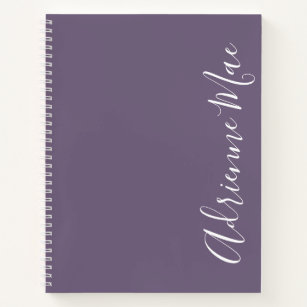Simply Elegant Purple Grape Personalized Notebook