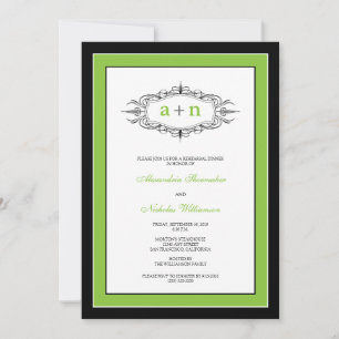 Simply Elegant Rehearsal Dinner Invitation (lime)