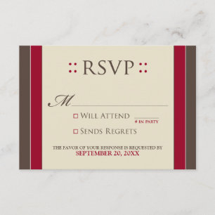 Simply Elegant RSVP Card (red/chocolate)