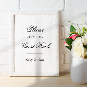Simply Elegant Sign the Guestbook Sign