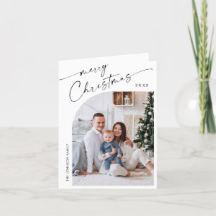 Simply Elegant Stylish 6 PHOTO Christmas Greeting Holiday Card