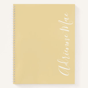 Simply Elegant Sunlight Ivory Personalized Notebook