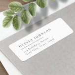 Simply Elegant Typography Modern Return Address La<br><div class="desc">Elegant black and white minimalist typography design,  simple and clean. 
See all the matching pieces in collection.</div>