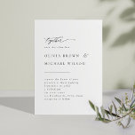 Simply Elegant Typography Modern Wedding Invitation<br><div class="desc">Elegant black and white minimalist typography design with stylish script and timeless serif font,  simple and clean. Great wedding invitations for minimalist wedding,  modern wedding and classic wedding. 
See all the matching pieces in collection.</div>