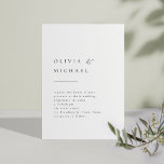 Simply Elegant Typography Modern Wedding Invitation<br><div class="desc">Elegant black and white minimalist typography design with stylish script and timeless serif font,  simple and clean. Great wedding invitations for minimalist wedding,  modern wedding and classic wedding. 
See all the matching pieces in collection.</div>