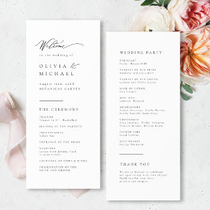 Simply Elegant Typography Modern Wedding Program
