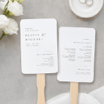 Simply Elegant Typography Modern Wedding Program H Hand Fan<br><div class="desc">Elegant black and white minimalist typography design with stylish script and timeless serif font,  simple and clean. Great wedding programs for minimalist wedding,  modern wedding and classic wedding. 
See all the matching pieces in collection.</div>