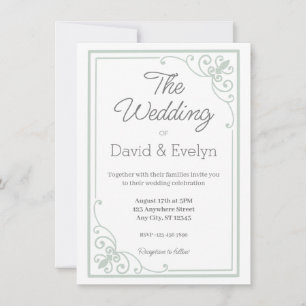 Simply Elegant Wedding Invitation 