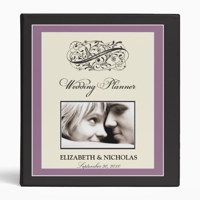 Simply Elegant Wedding Planner Binder (purple) (Front)