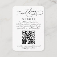 Simply Elegant Wedding QR Code Simple Details