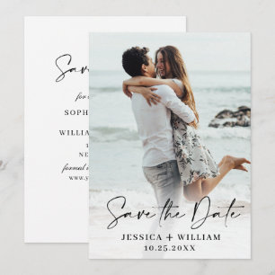 Simply Elegant Wedding Simple Save the Date Photo