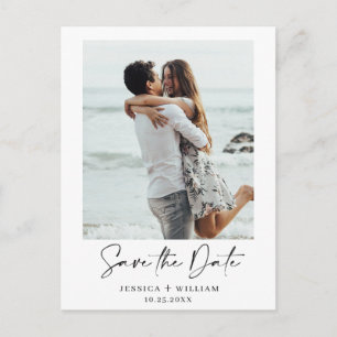 Simply Elegant Wedding Simple Save the Date Photo Postcard