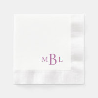 Simply Elegant Wine Monogram Coined Cocktail