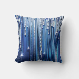 Simply Enspired Blue Shimmery Throw Pillow