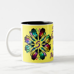 Simply Enspired Butterfly Customizable Two-Tone Coffee Mug
