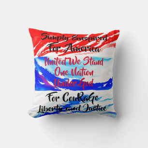 Simply Enspired For America Customizable Throw Pillow