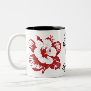 Simply Enspired Hibiscus Customizable Two-Tone Coffee Mug