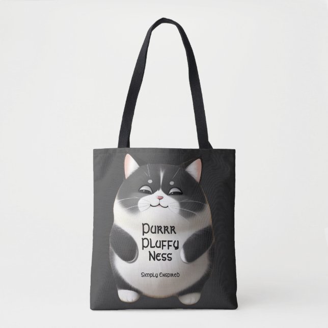 Simply Enspired Purrr Pluffy-ness  Tote Bag (Front)