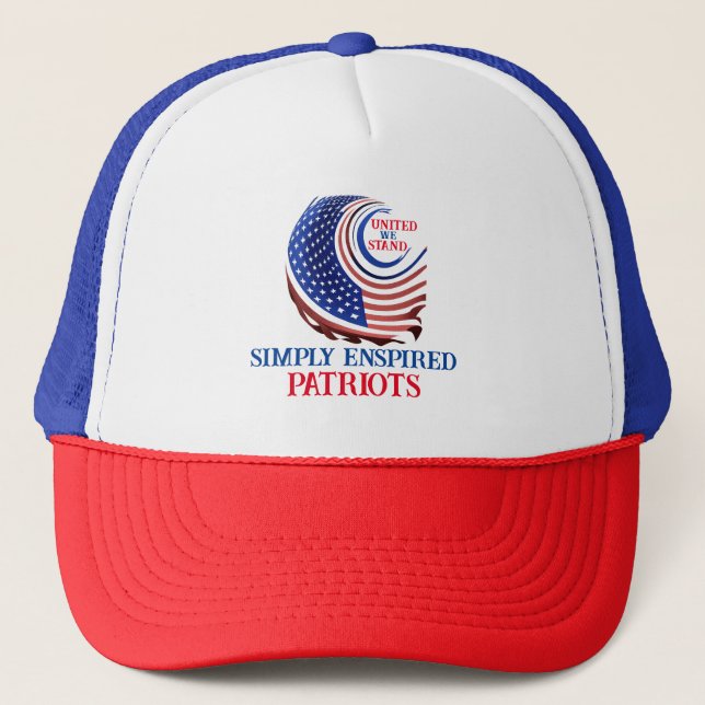 Simply Enspired United We Stand Patriots: Trucker Hat (Front)