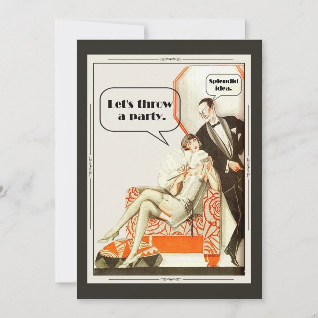 Simply Fabulous Art Deco Party Invitation (Front)