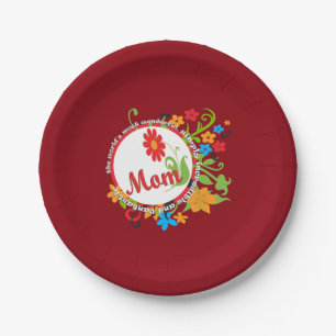 Simply Fantastic Mom Floral Paper Plate