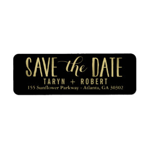 Simply Forever EDITABLE COLOR Save The Date Label
