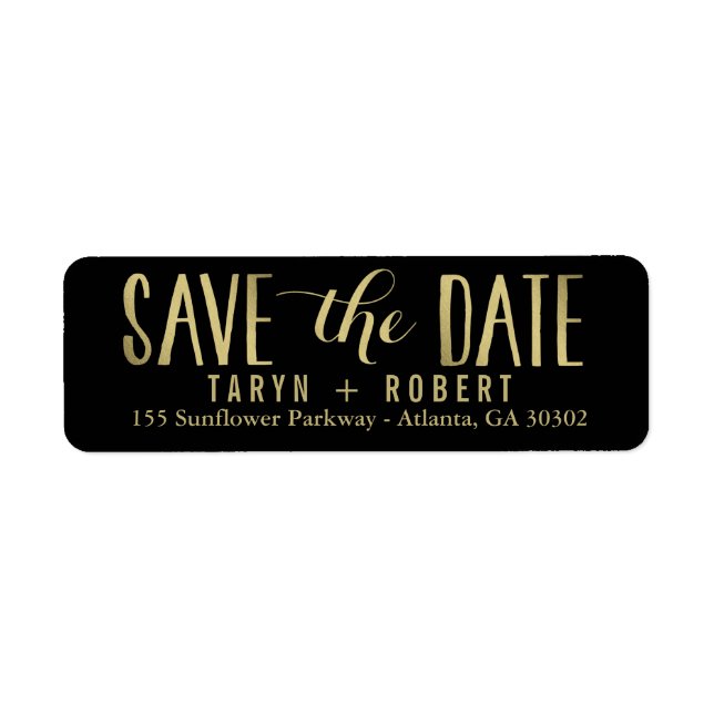 Simply Forever EDITABLE COLOR Save The Date Label (Front)